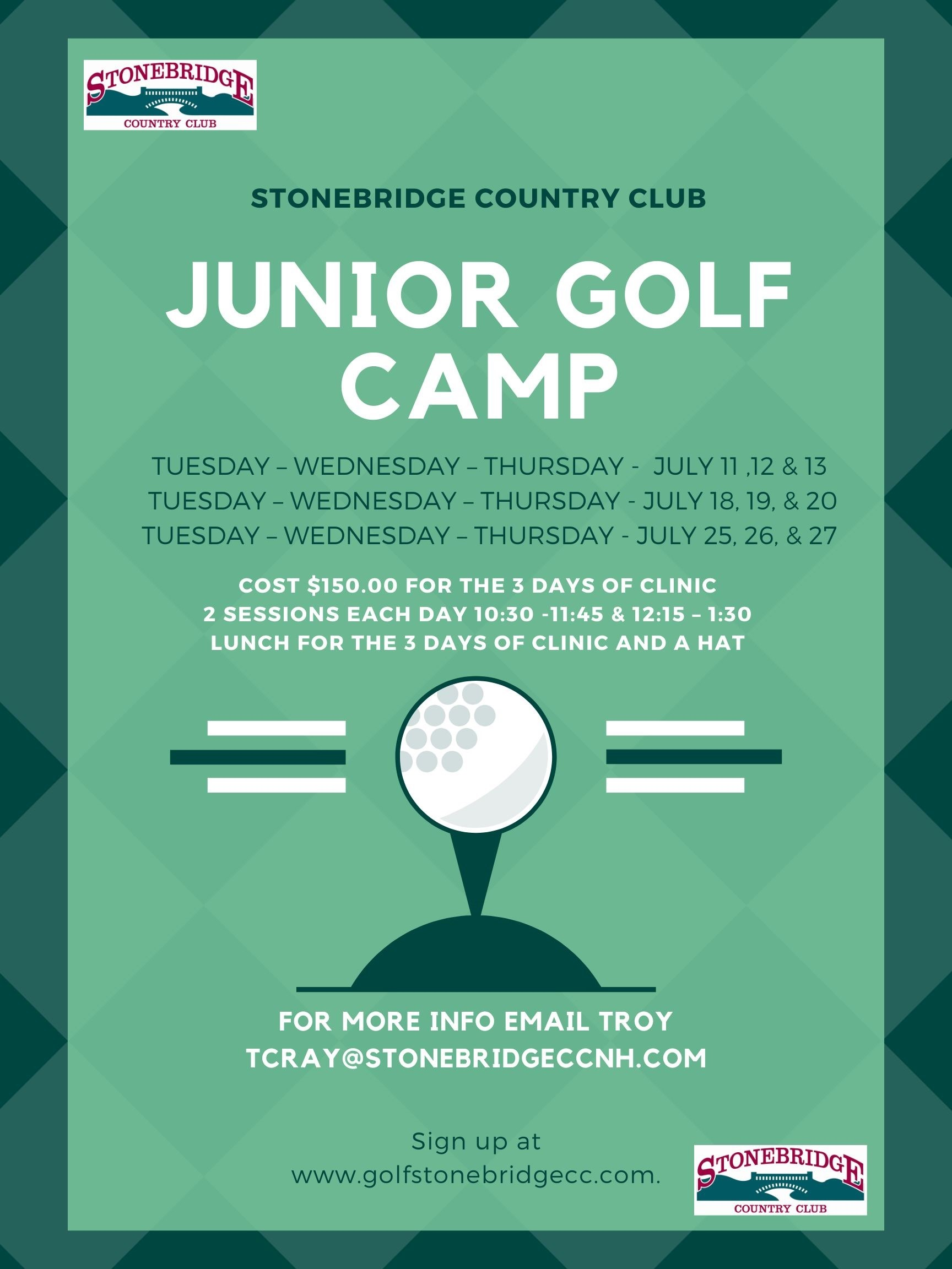 2023 Junior Golf Camp Flyer